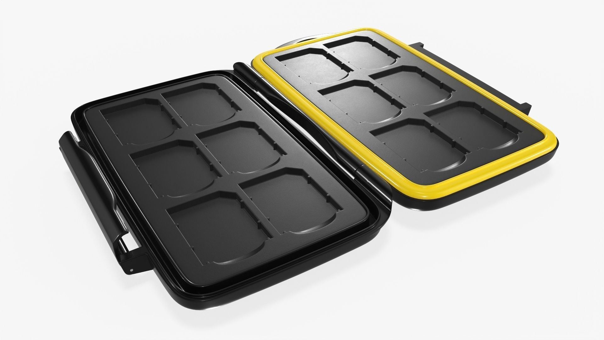 SD memory card carrying case 3D model_1