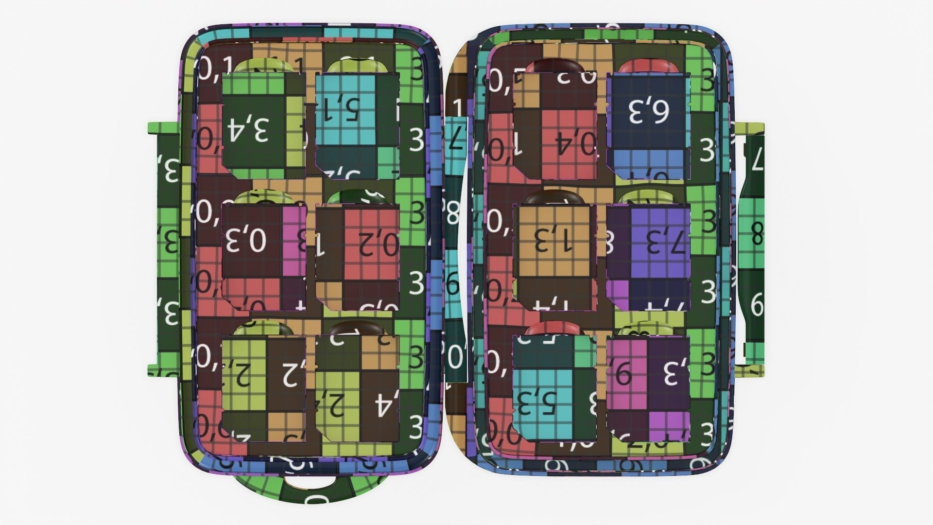 SD memory card carrying case 3D model_20