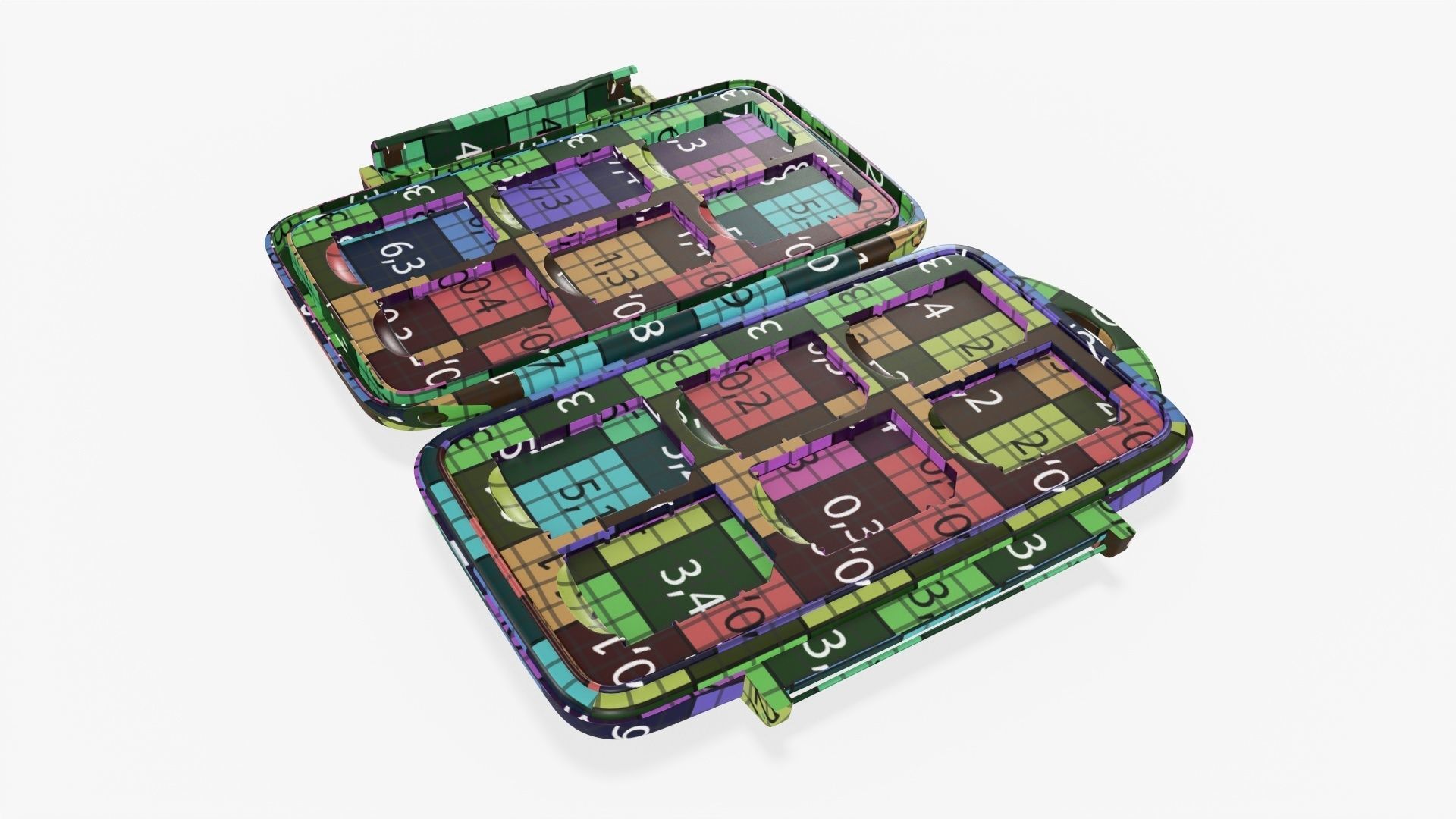 SD memory card carrying case 3D model_14