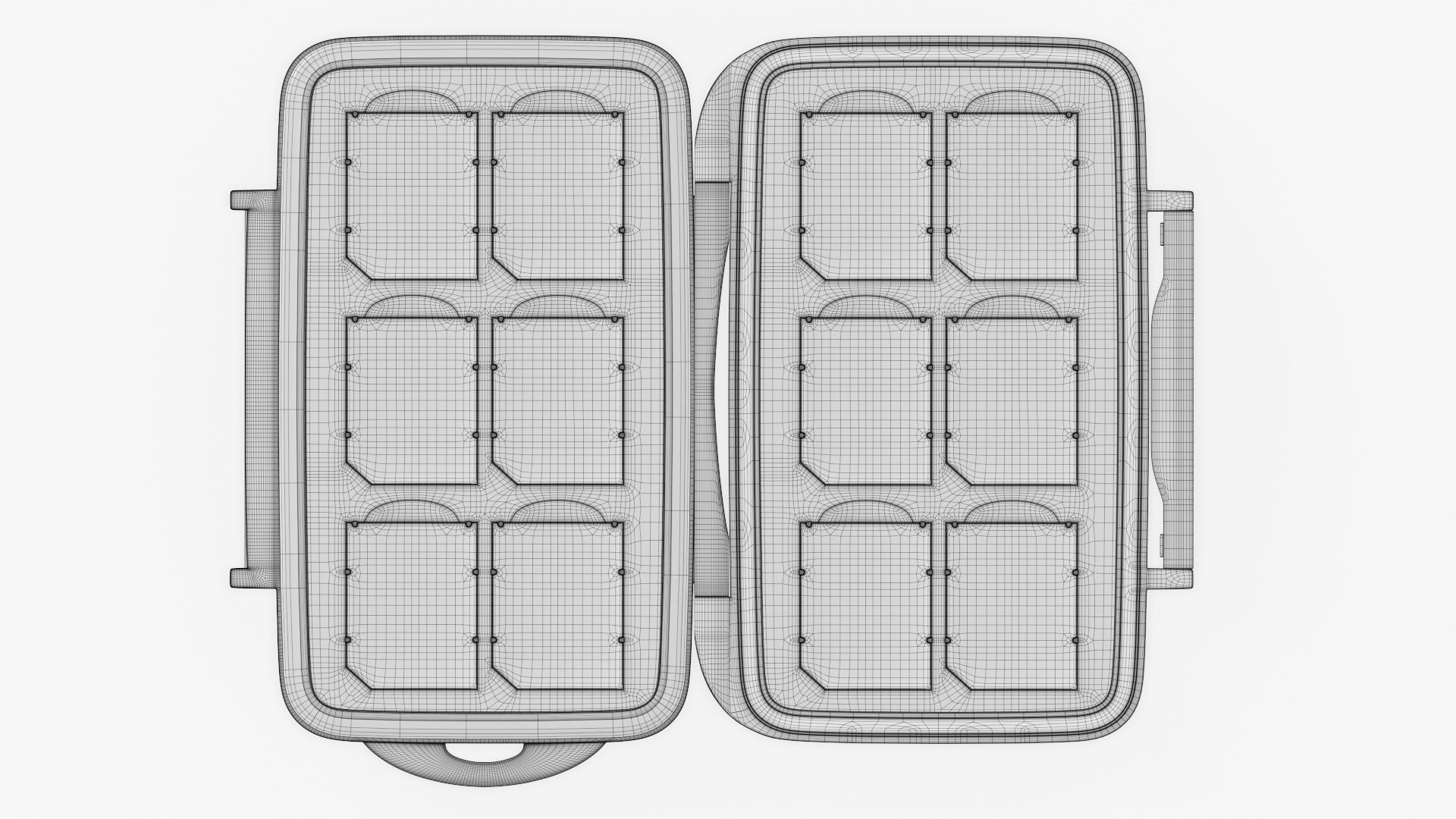 SD memory card carrying case 3D model_13