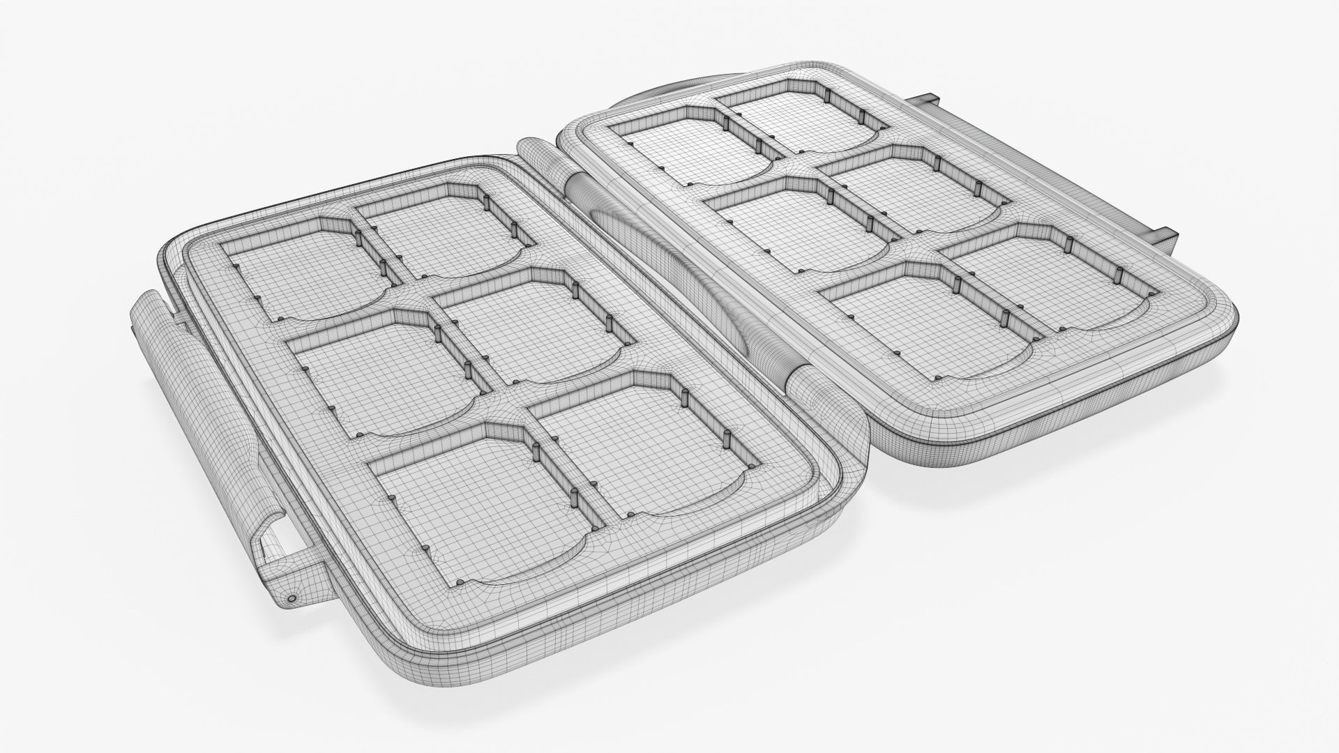 SD memory card carrying case 3D model_8