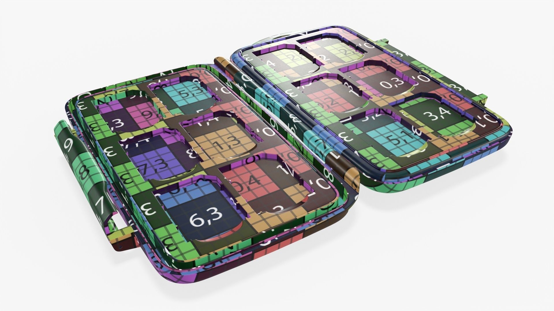 SD memory card carrying case 3D model_15