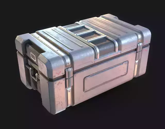 Sci-fi Storage Crate Low-poly 3D model