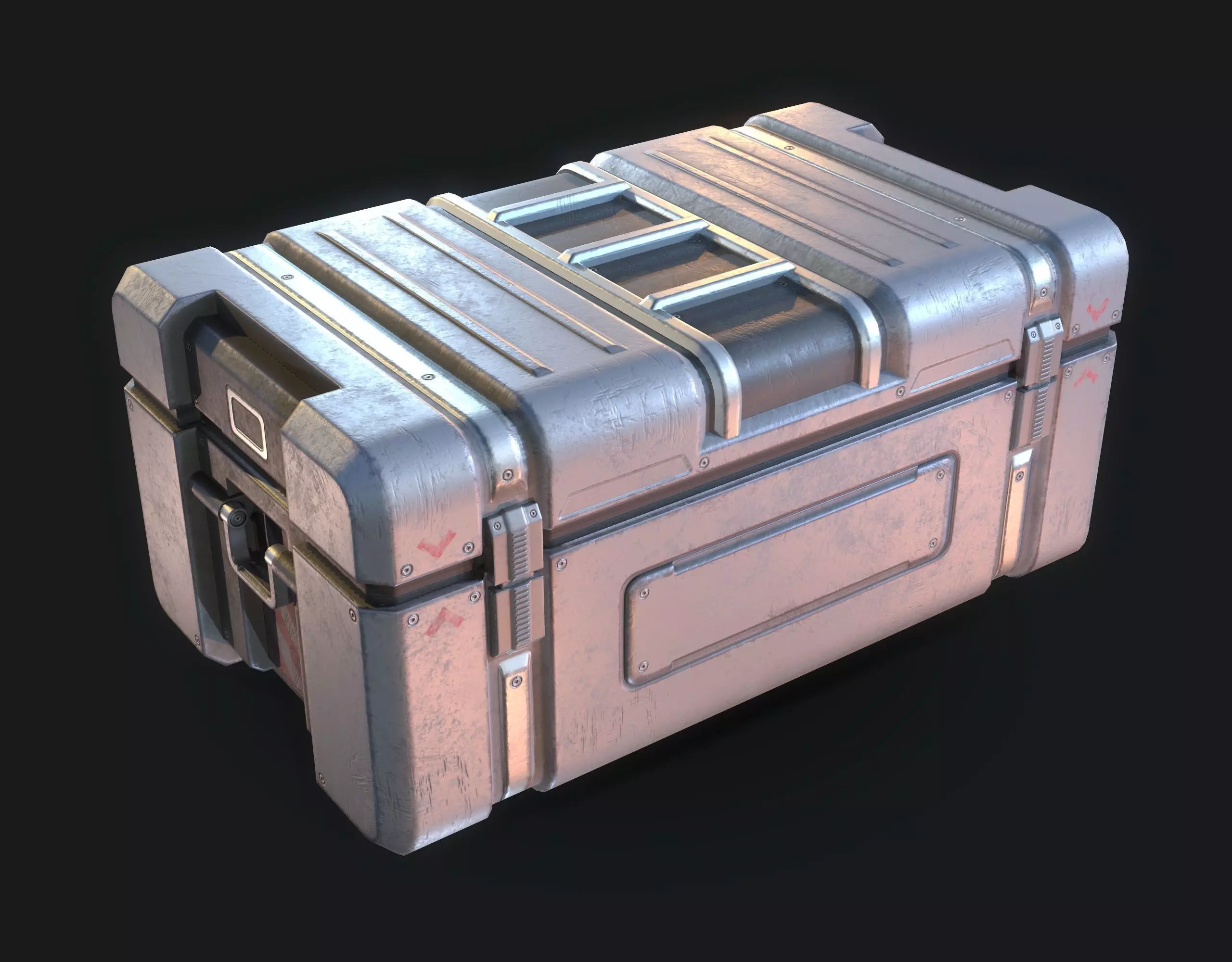 Sci-fi Storage Crate Low-poly 3D model_0