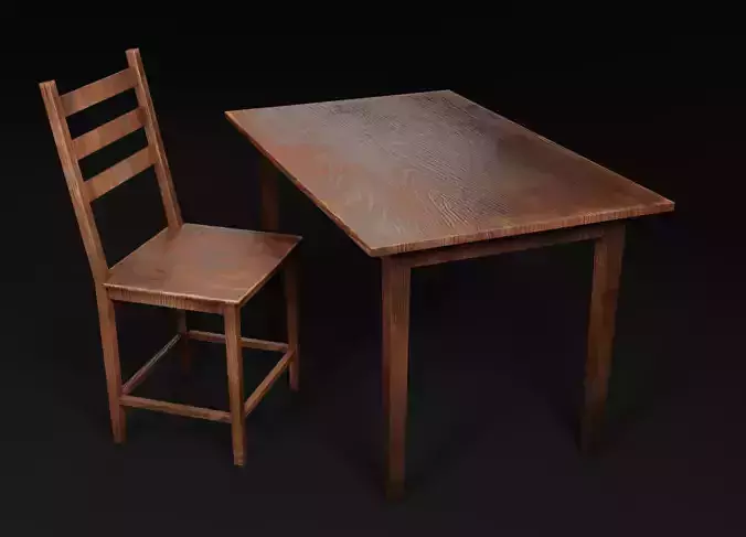 Old Table and Chair