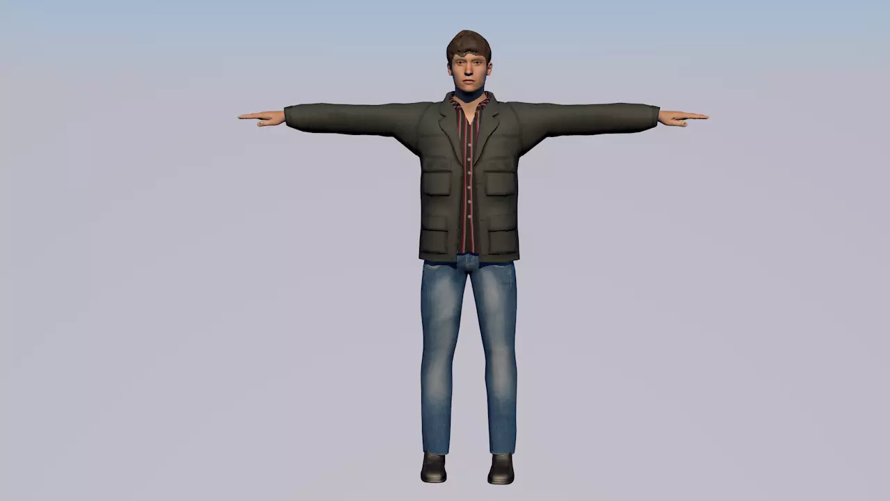 Typical Human Male Free 3D model