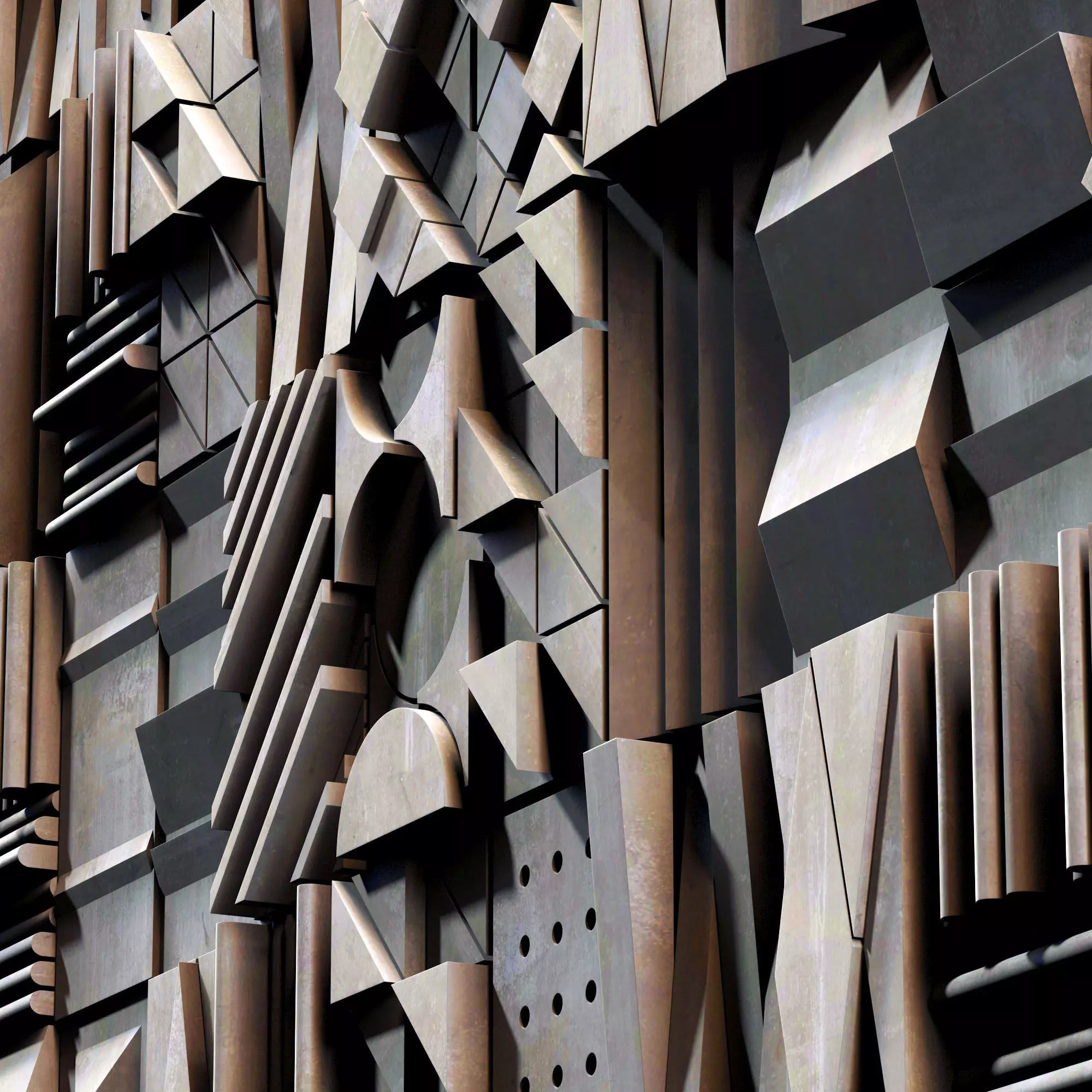 Stone wallcovering decor n3 3D model