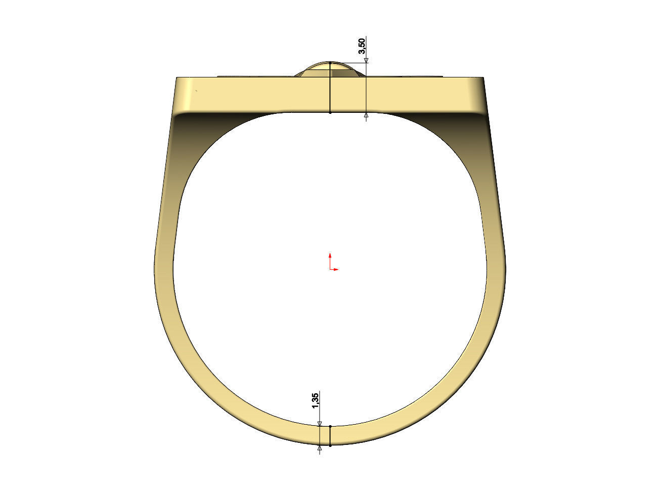 Large heraldic lily rectangular ring size 6to13 3D print model_7