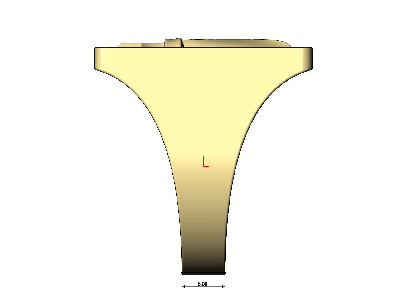 Large heraldic lily rectangular ring size 6to13 3D print model_8