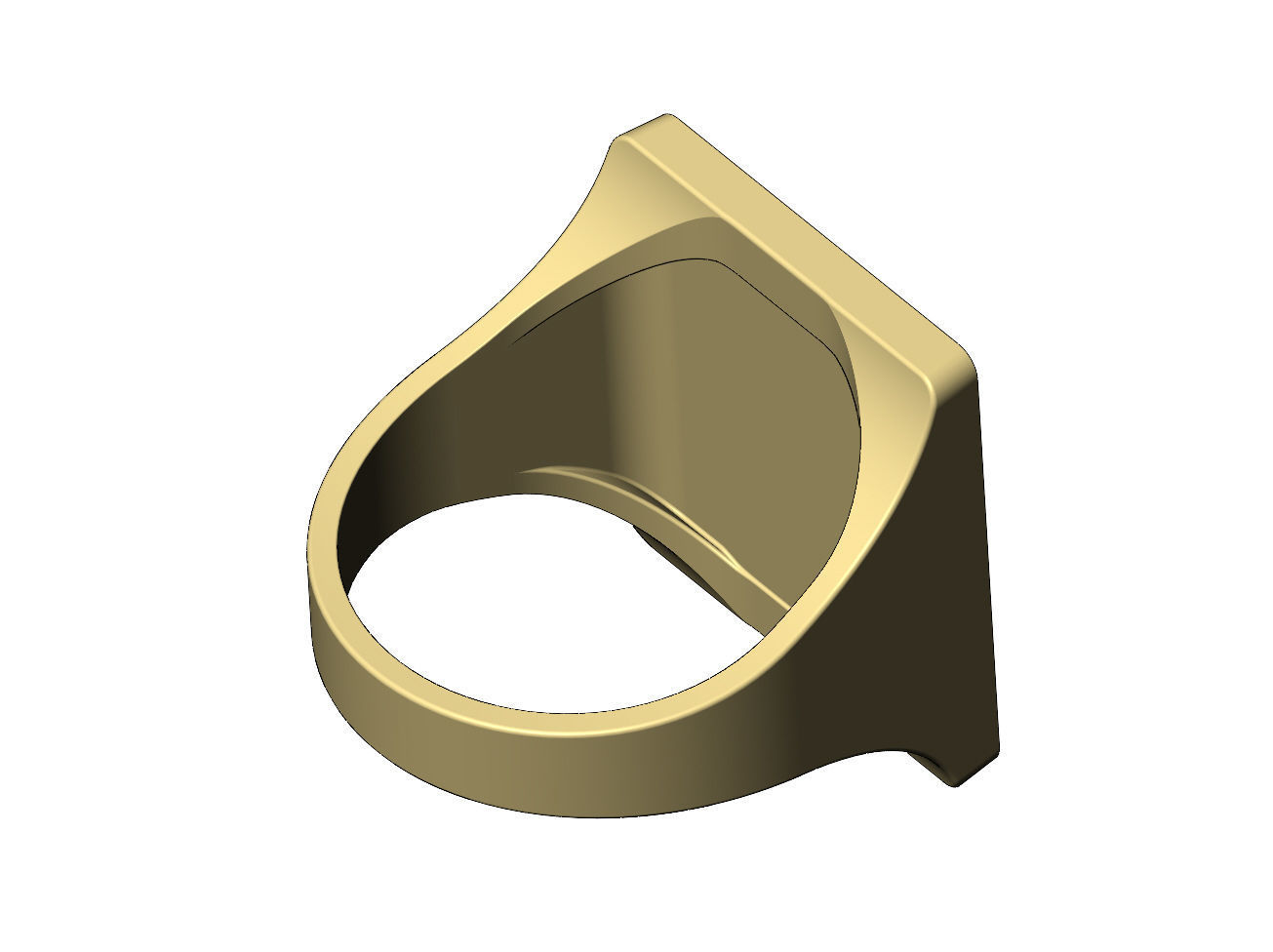 Large heraldic lily rectangular ring size 6to13 3D print model_9