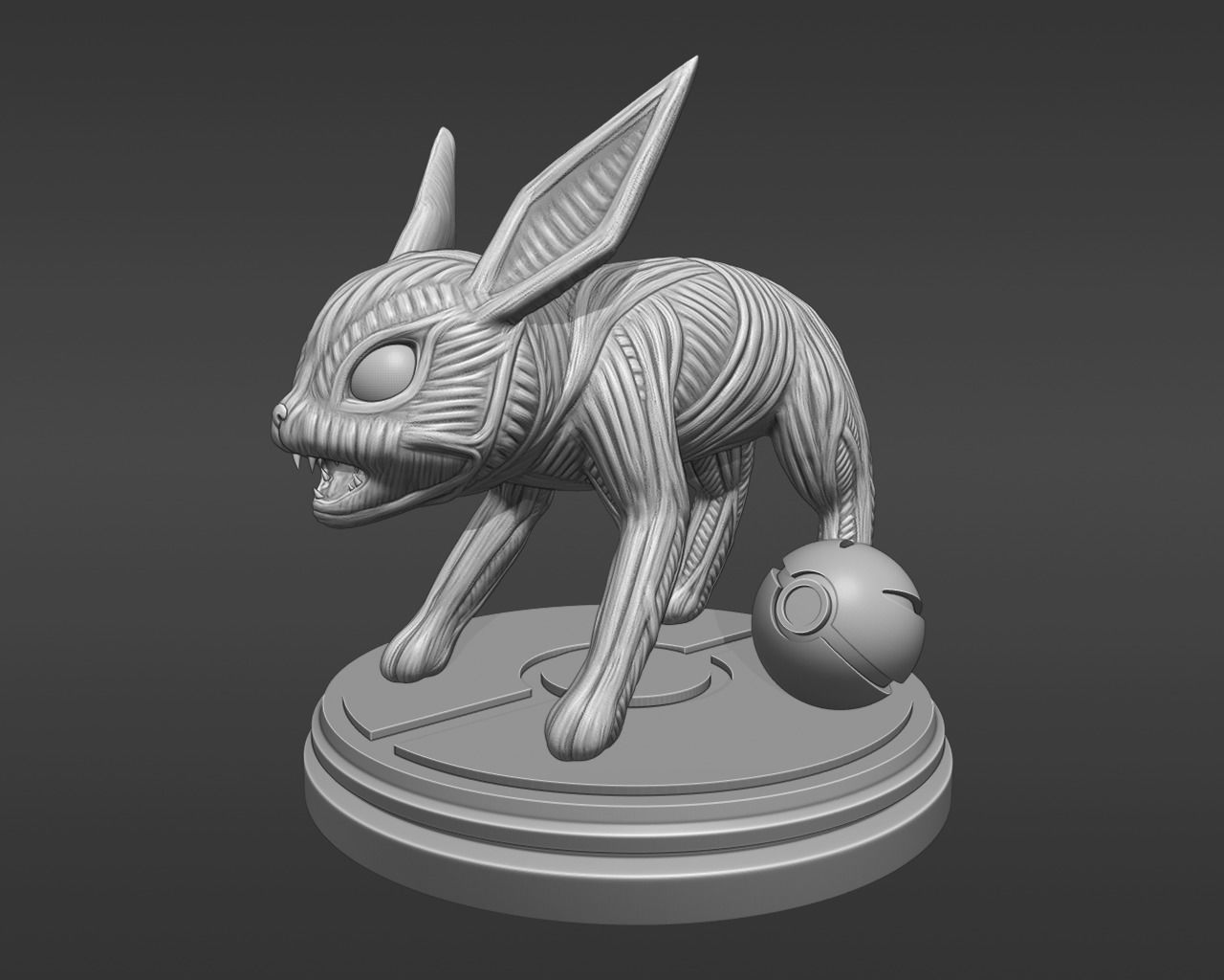 Kitsune Pokemon fox 3D print model_8