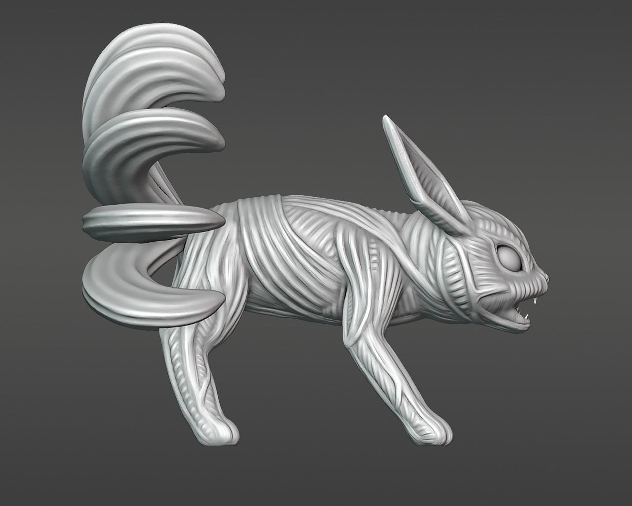 Kitsune Pokemon fox 3D print model_4