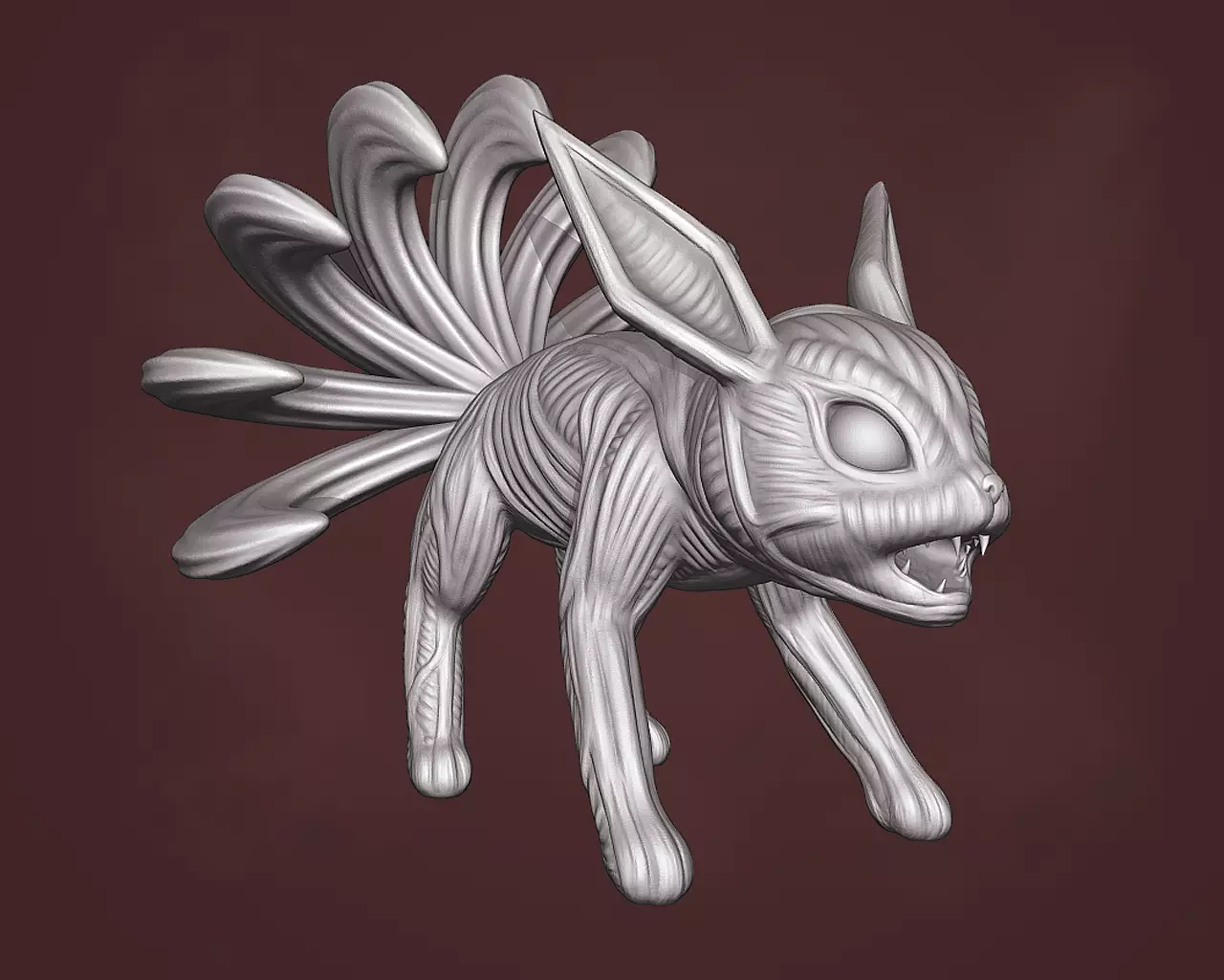 Kitsune Pokemon fox 3D print model_0