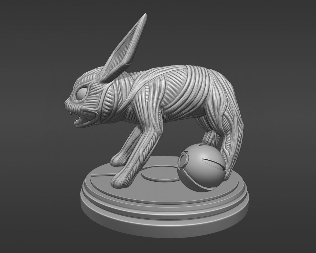 Kitsune Pokemon fox 3D print model_9