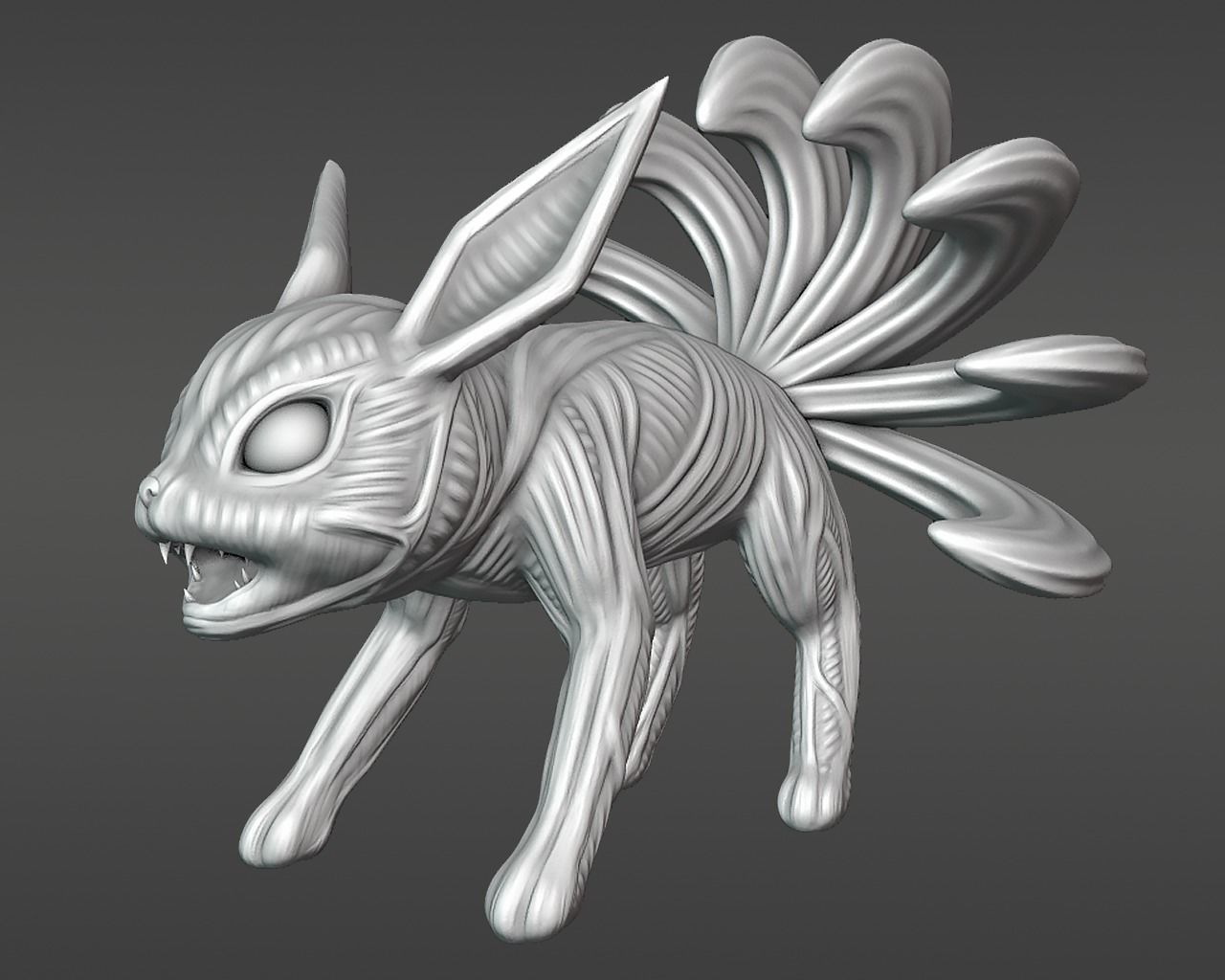 Kitsune Pokemon fox 3D print model_2
