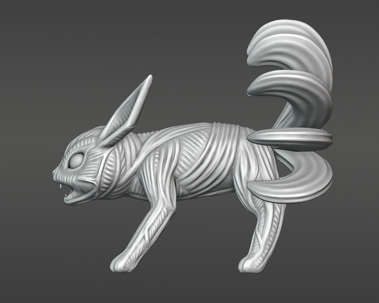 Kitsune Pokemon fox 3D print model_3