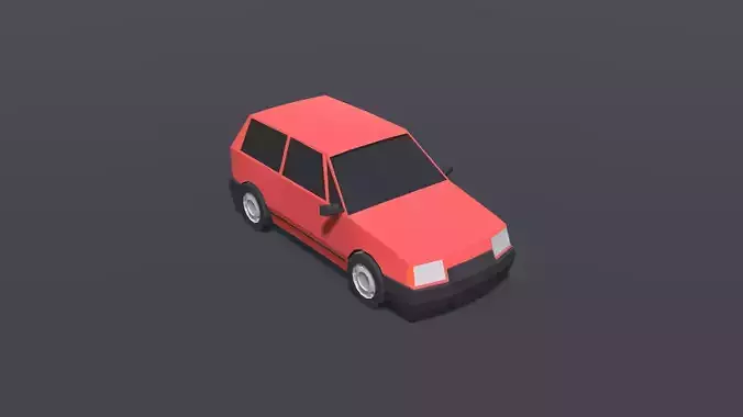 Generic compact car lowpoly