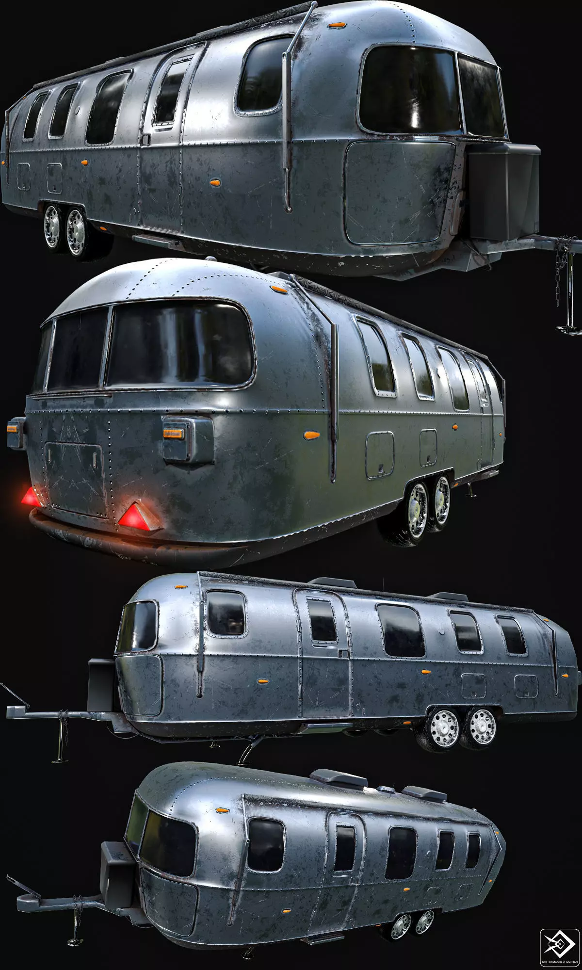 trailer airstream Free 3D model