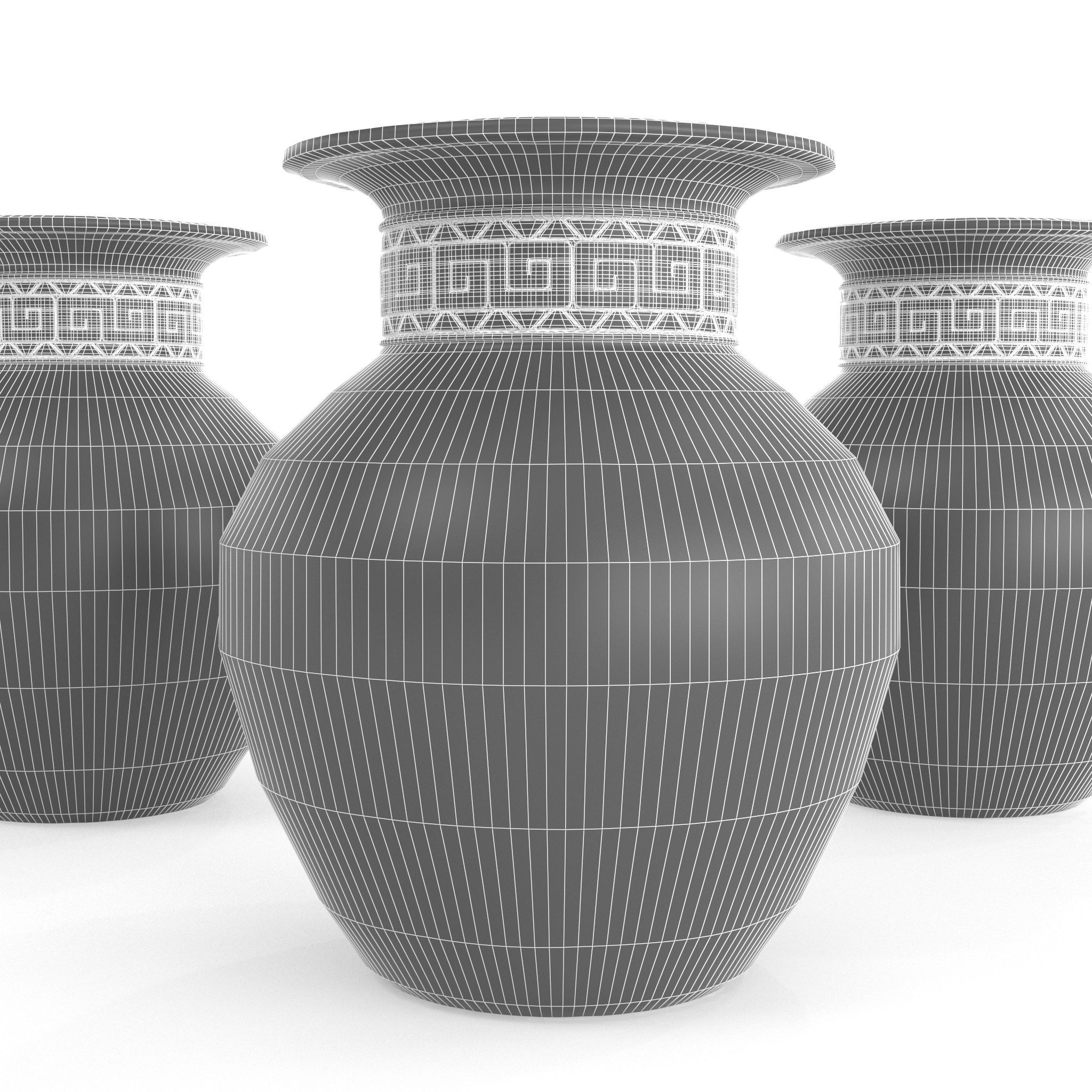3D model Vases greek vase Low-poly 3D model_8
