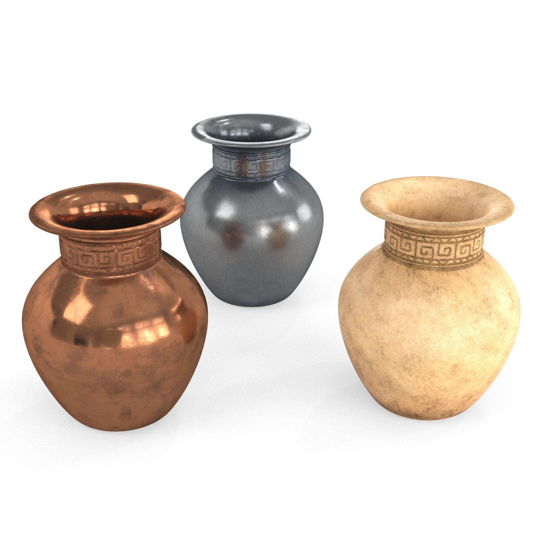 3D model Vases greek vase Low-poly 3D model_4