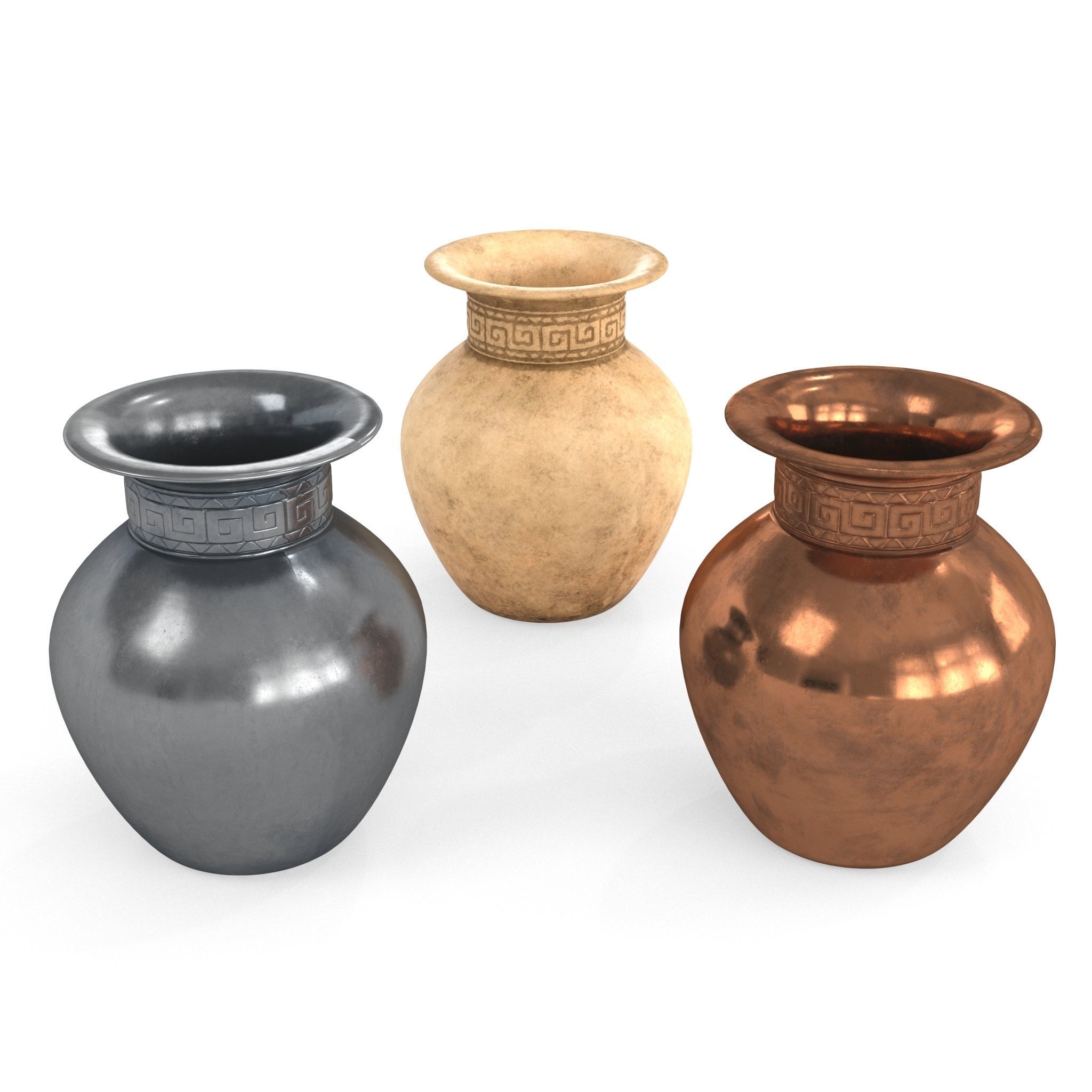 3D model Vases greek vase Low-poly 3D model_3