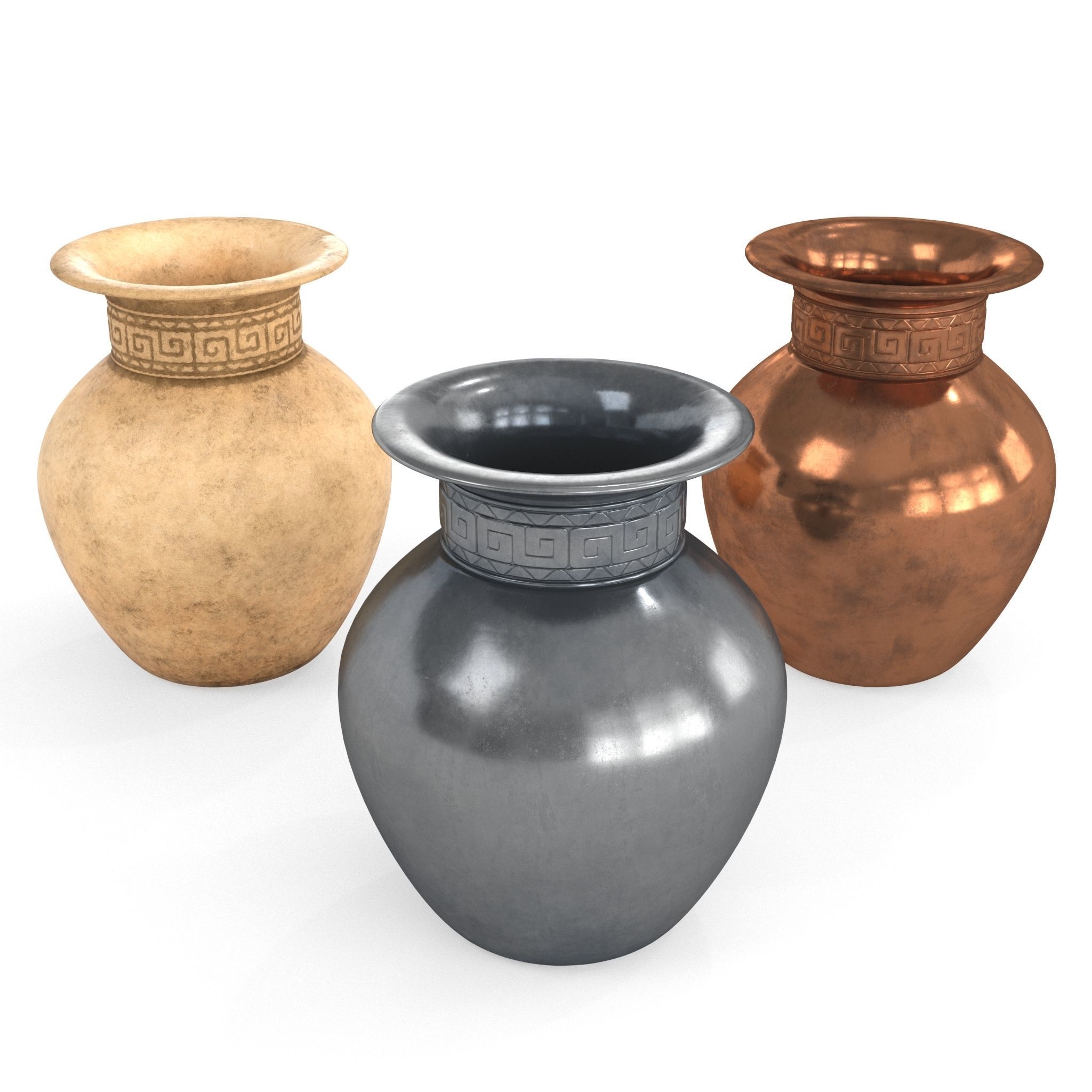3D model Vases greek vase Low-poly 3D model_2
