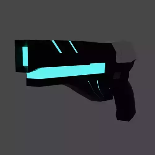 Low Poly Sci-Fi Gun Free 3D model