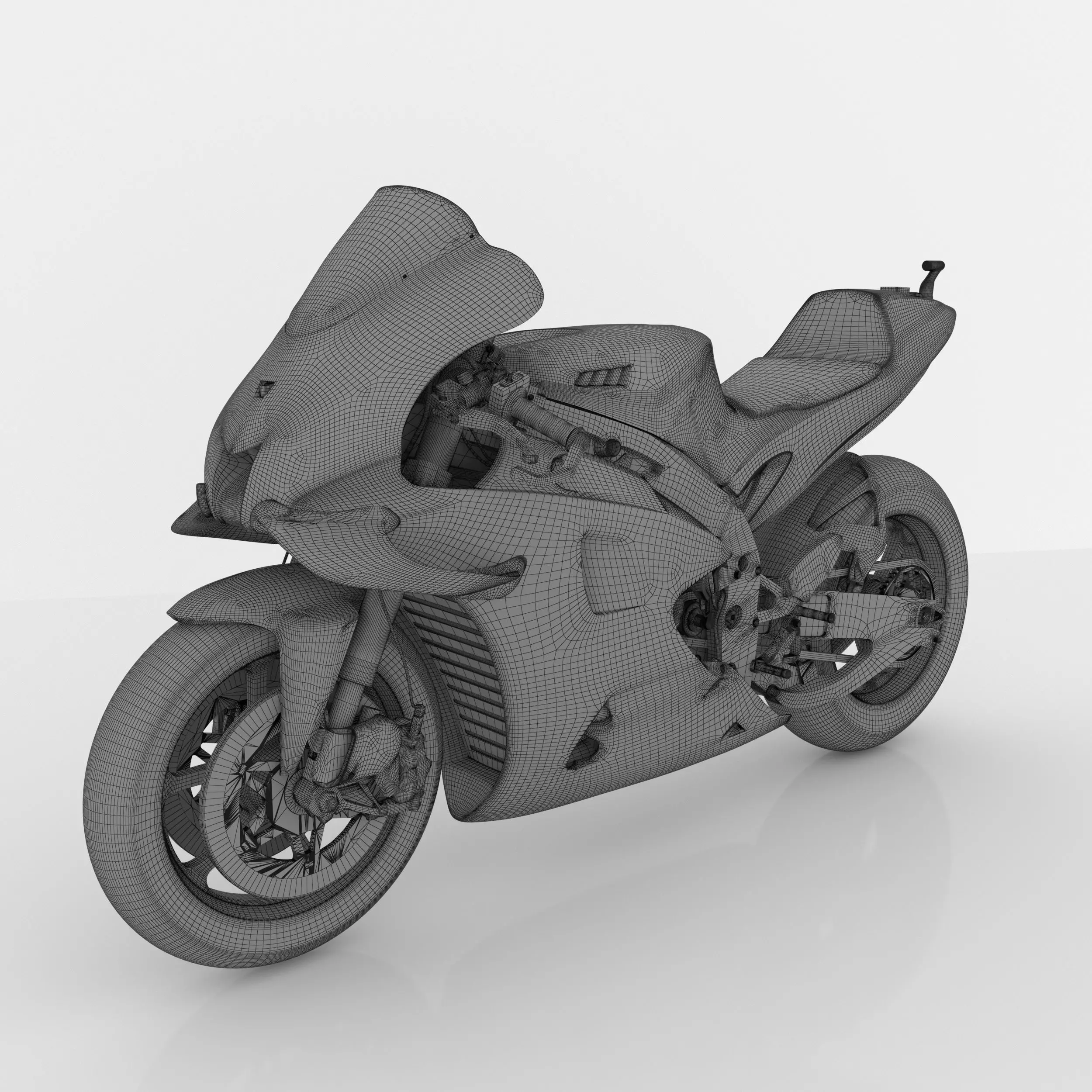 Yamaha YZF-M1 Racing MOTOGP 2020 3D Model  Low-poly 3D model_0