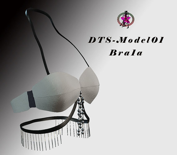 DTS-Model01-Bra1A bra with chains Low-poly 3D model