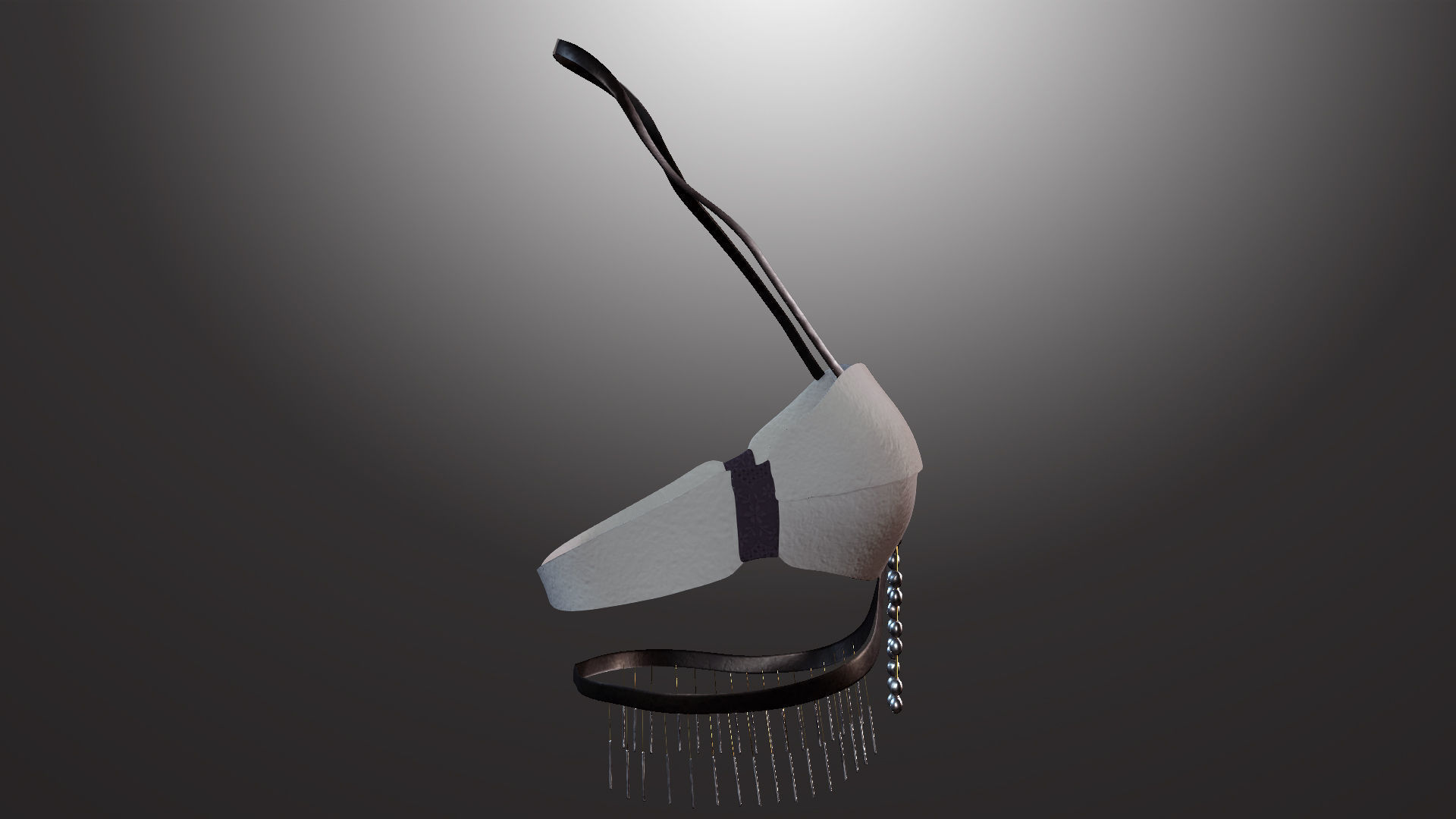 DTS-Model01-Bra1A bra with chains Low-poly 3D model_2