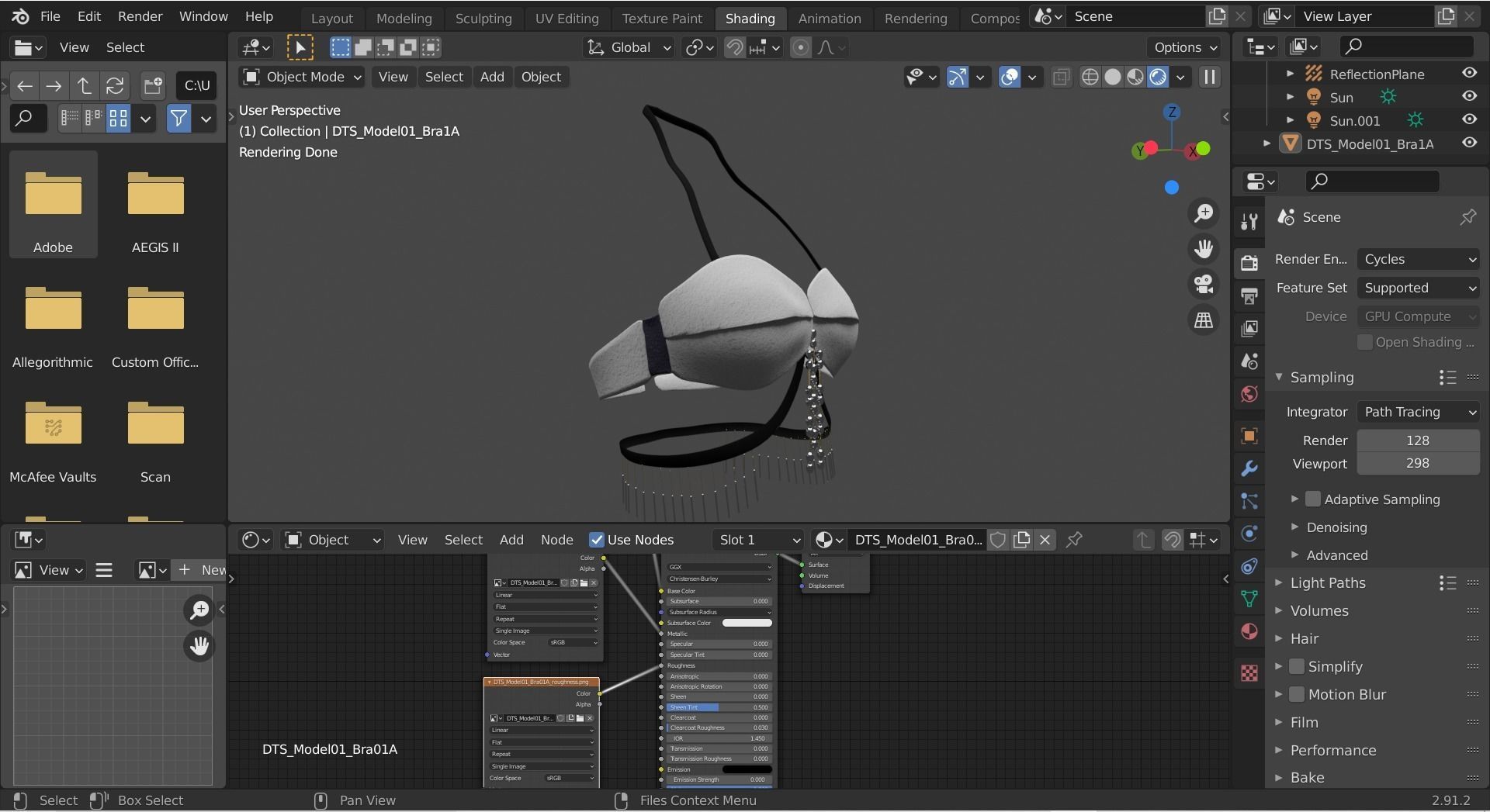DTS-Model01-Bra1A bra with chains Low-poly 3D model_6