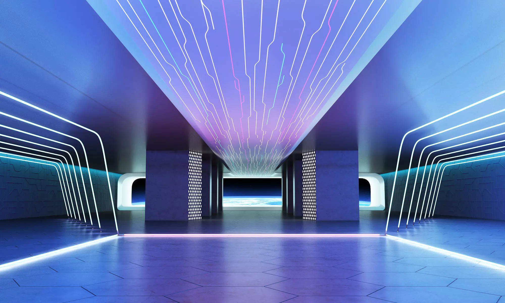 Cyberpunk warehouse - spaceship studio 3D model_0