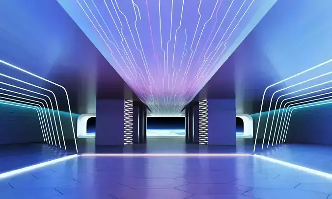 Cyberpunk warehouse - spaceship studio 3D model