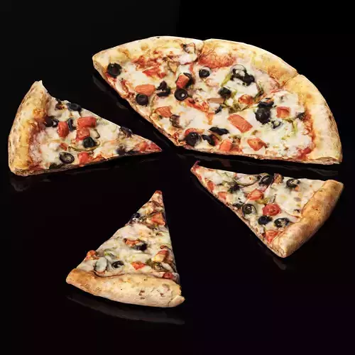 Vegetarian pizza - Pieces