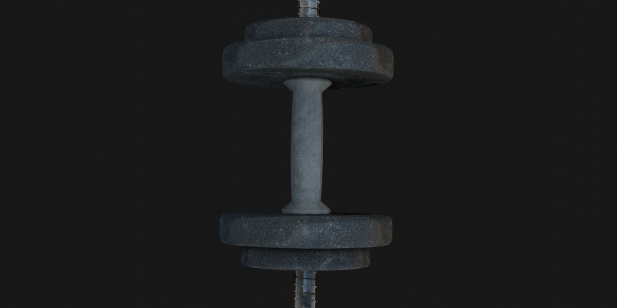 Dumbbells 3D Model dumbbell Low-poly 3D model_9