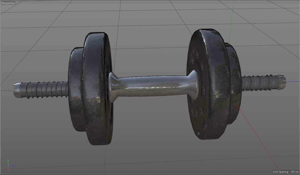 Dumbbells 3D Model dumbbell Low-poly 3D model_10