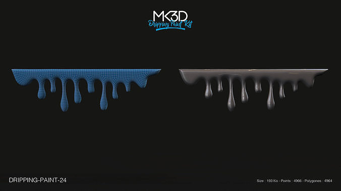 Dripping-paint-24 drips 3D model