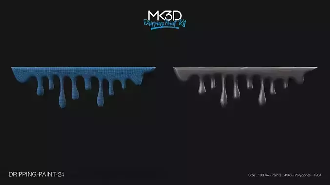 Dripping-paint-24 drips 3D model