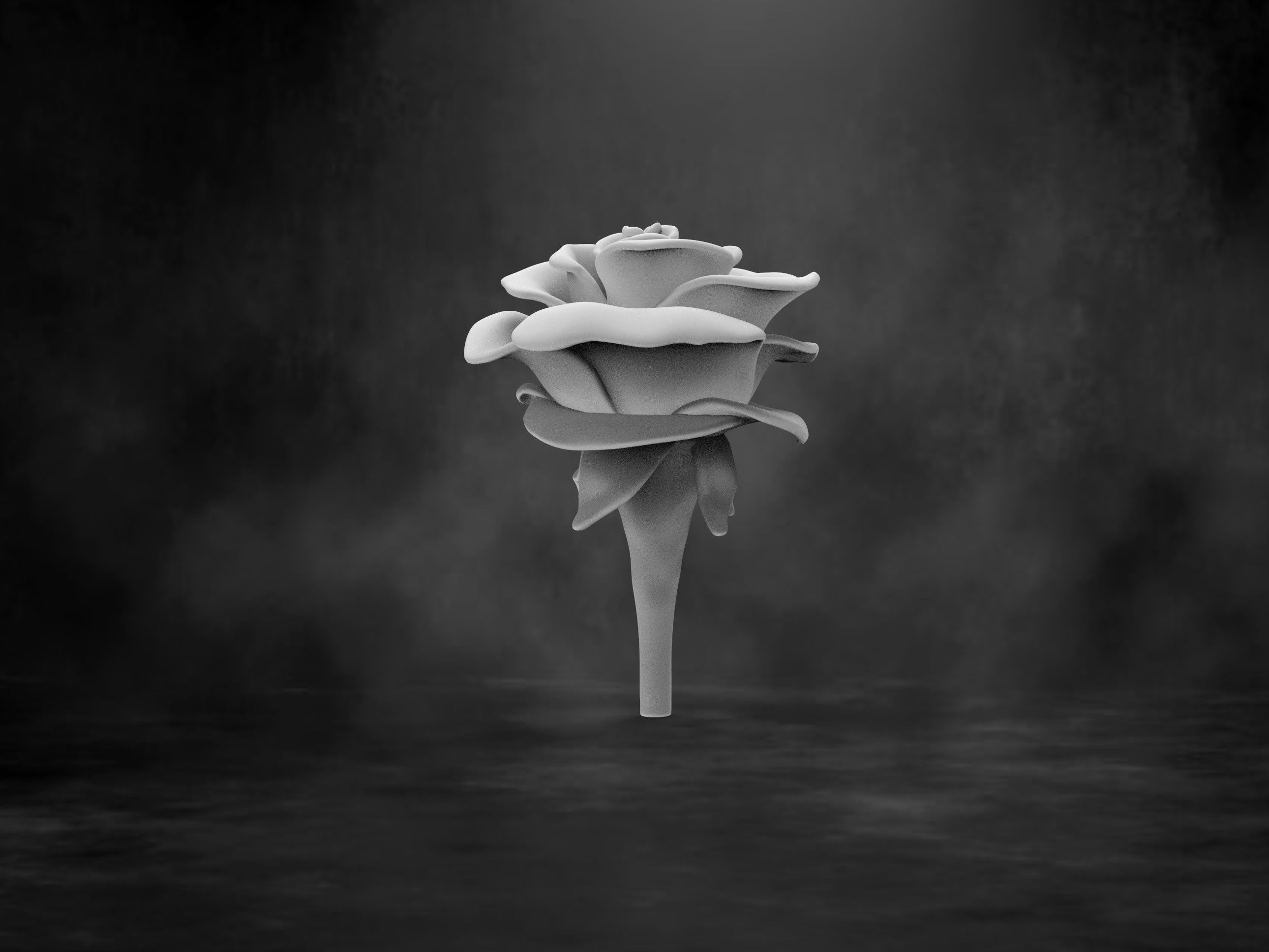 Rose Flower 3D print model_1
