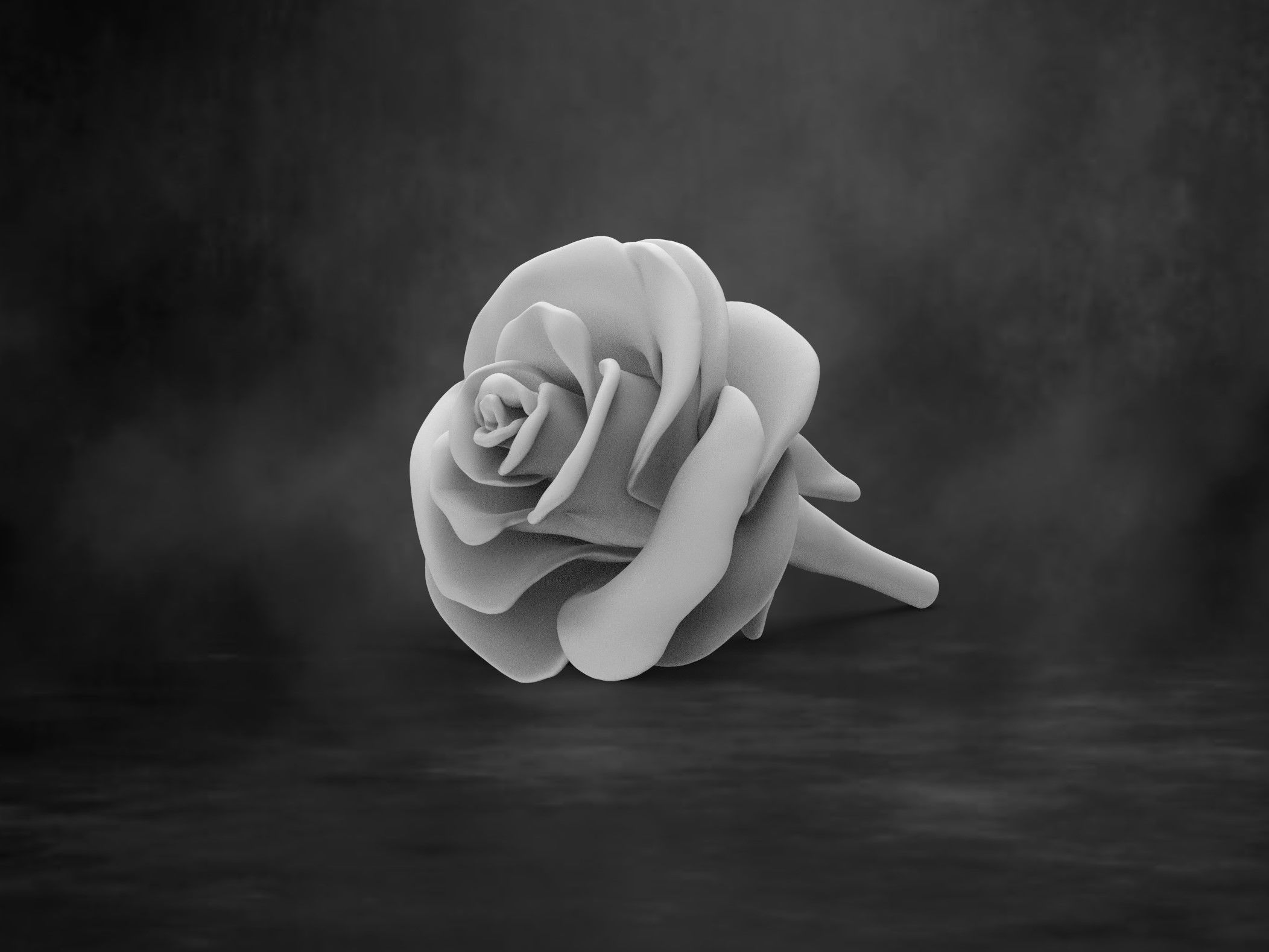 Rose Flower 3D print model_2