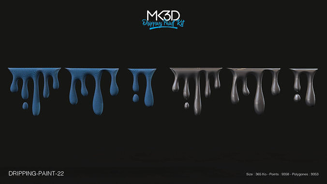 Dripping-paint-22 dripping drips 3D model