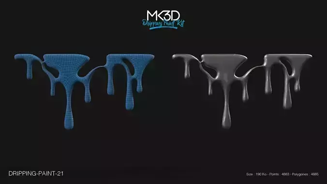 Dripping-paint-21 dmoy - drips 3D model