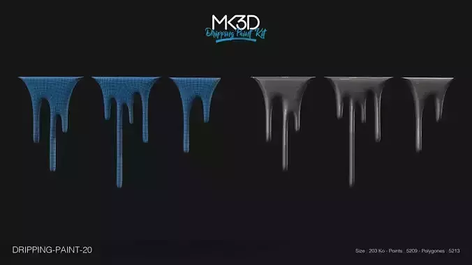 Dripping-paint-20 dmx - drips and drips 3D model