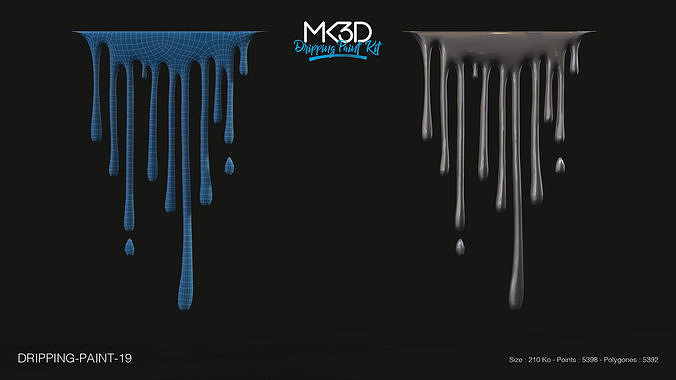 Dripping-paint-19 dripping liquids 3D model