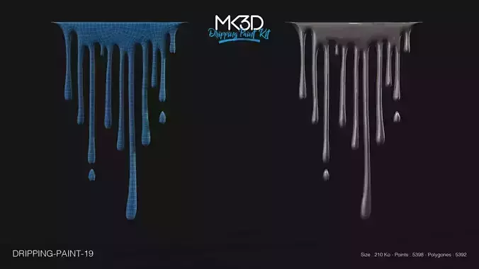 Dripping-paint-19 dripping liquids 3D model