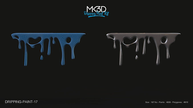 Dripping-paint-17 dripping drips 3D model