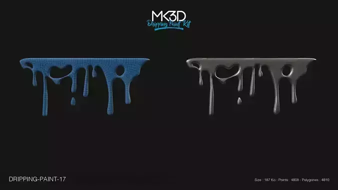 Dripping-paint-17 dripping drips 3D model
