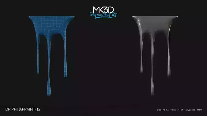 Dripping-paint-12 liquid drip 3D model