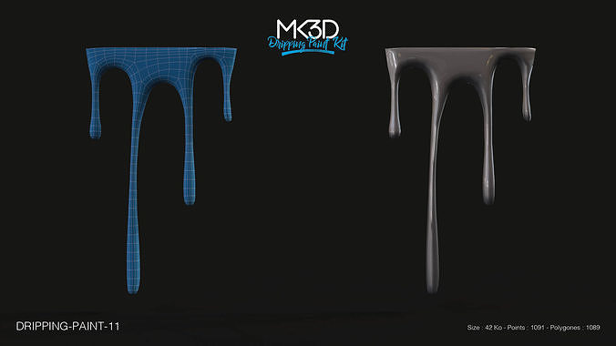 Dripping-paint-11 liquid drip 3D model