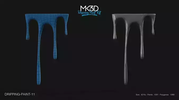 Dripping-paint-11 liquid drip 3D model